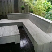 Steigerhouten bank II & Tafel