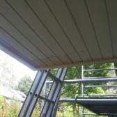 Het gerepareerde plafond incl. de juiste kraal.